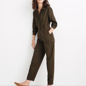 Seamed Coverall Jumpsuit in Grid Dot - Sz 6